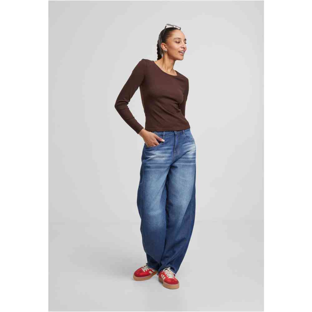 Urban Classics - Heat slim Longsleeve top - Bruin